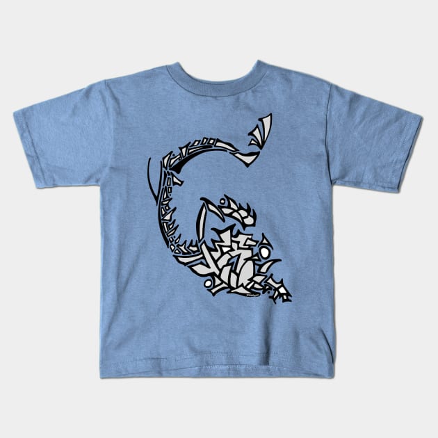 Alaska Salmon in Pieces Kids T-Shirt by JDFehlauer